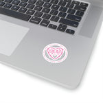 Pink Flaming Heart Stickers