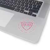 Pink Flaming Heart Stickers