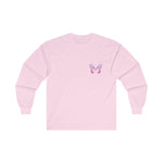 Purple Flaming Butterfly Long Sleeve