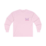 Purple Flaming Butterfly Long Sleeve