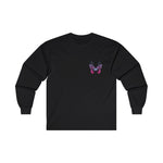 Purple Flaming Butterfly Long Sleeve