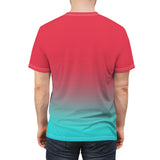 Red/Blue Color Fade Tee