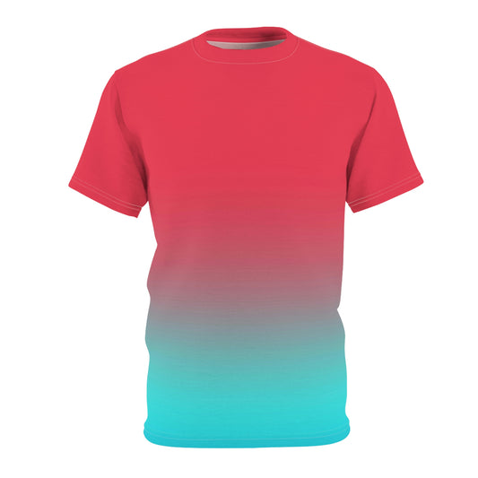 Red/Blue Color Fade Tee